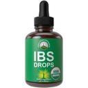USDA Biologische IBS Relief 5-in-1 Liquid Drops. voor Ingestie, Opgeblazen, Gas. Irritable Bowel Supplement met 5 Organische Ingrediënten. Pepermuntolie, Venkelzaad, kamillebloem, Rozemarijn, Heilige Basil