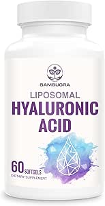 Liposomal Hyaluronic Acid 1000mg, High BioavailabilityHyaluronic Acid Capsules, Dietary Supplement Support Skin and Bones, 180 Capsules (Pack of 3)
