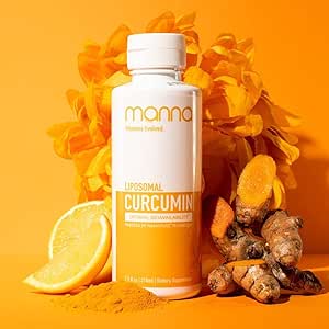 Manna Vitaminen Evolved Liposomal Liquid Curcumin for Advanced Absorptie Best Turmeric Supplement for Daily Joint & Immune Health Support - Vegan, Non-GMO, 95% Curcuminoïden (2 Pack)