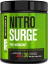 Gejackte fabriek NITROSURGE pre-workout supplement - eindeloze energie, instant kracht winsten, duidelijke focus en intense pompen - NO Booster en krachtige preworkout energiepoeder - 30 porties, fruit punch