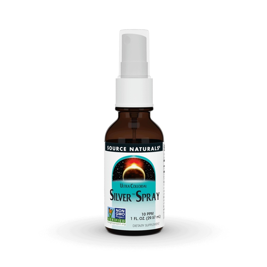 Bron Naturals Ultra Colloïdale Silver Spray 10 ppm voor Wellness Support - 1 Fluid oz