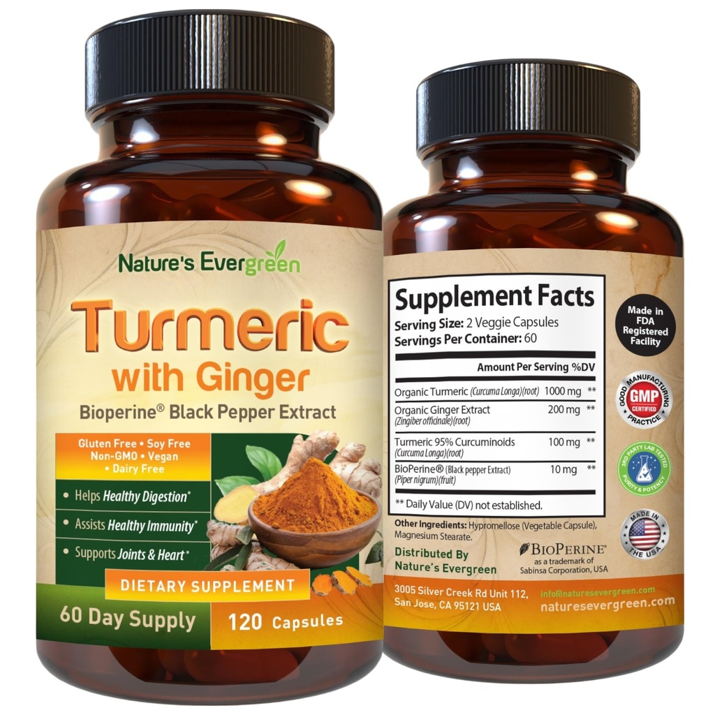 Kurkuma met gemberwortel Joint Support Supplement 