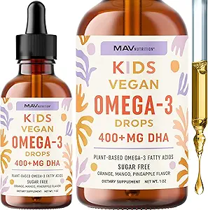 Vegan Omega 3 Liquid Drops voor kinderen met Algenolie & Vegan DHA 