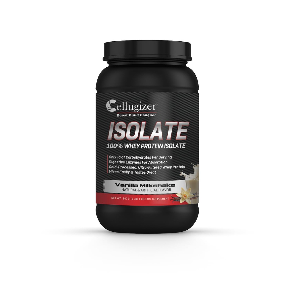 100% Wei Isolaat 2lb, Vanille I 26g Proteïne, Fast Digesting I 0g Sugar, Low Carb