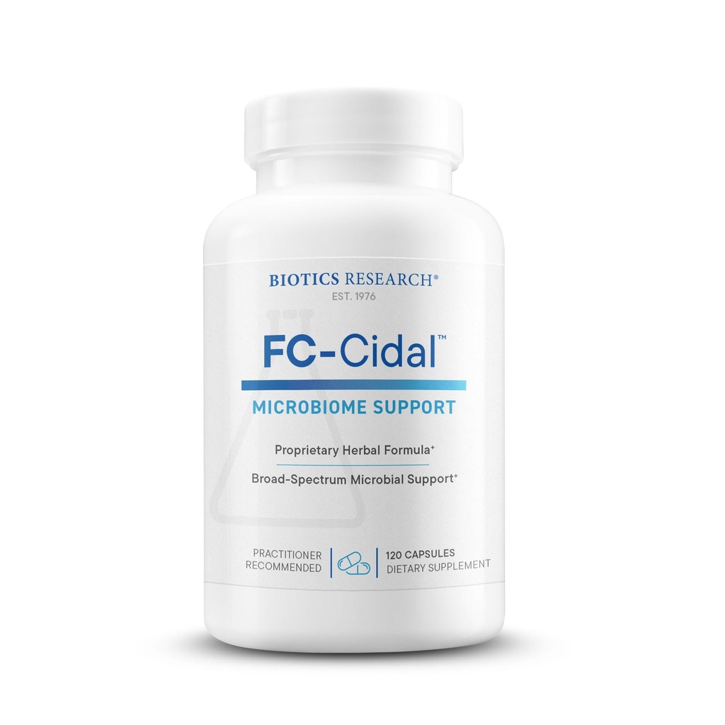 Biotics Research FC CidalTM Herbal Blend Complete GI Gut Health for Women & Men- 500 mg/Serving - 7 Kruiden Eigen Blend Supplement ondersteunt gezonde GI functie en Microbial Balance 120 Capsules