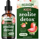 Zeoliet Detox voor kinderen Liquid Drops - Voorzichtige dagelijkse reiniging & spraakondersteuning met gemethyleerde B12 & vitamine D - Kids Clinoptiloliet Zeoliet Drops Detox Cleanse Supplement 2oz