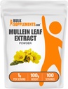BulkSupplements.com Mullein Leaf Extract - Verbascum Thapsus, Mullein Supplement - Kruidensupplement voor Immune Ondersteuning - Glutenvrij, 1g per portie, 100g (3.5 oz) (pakket van 1)