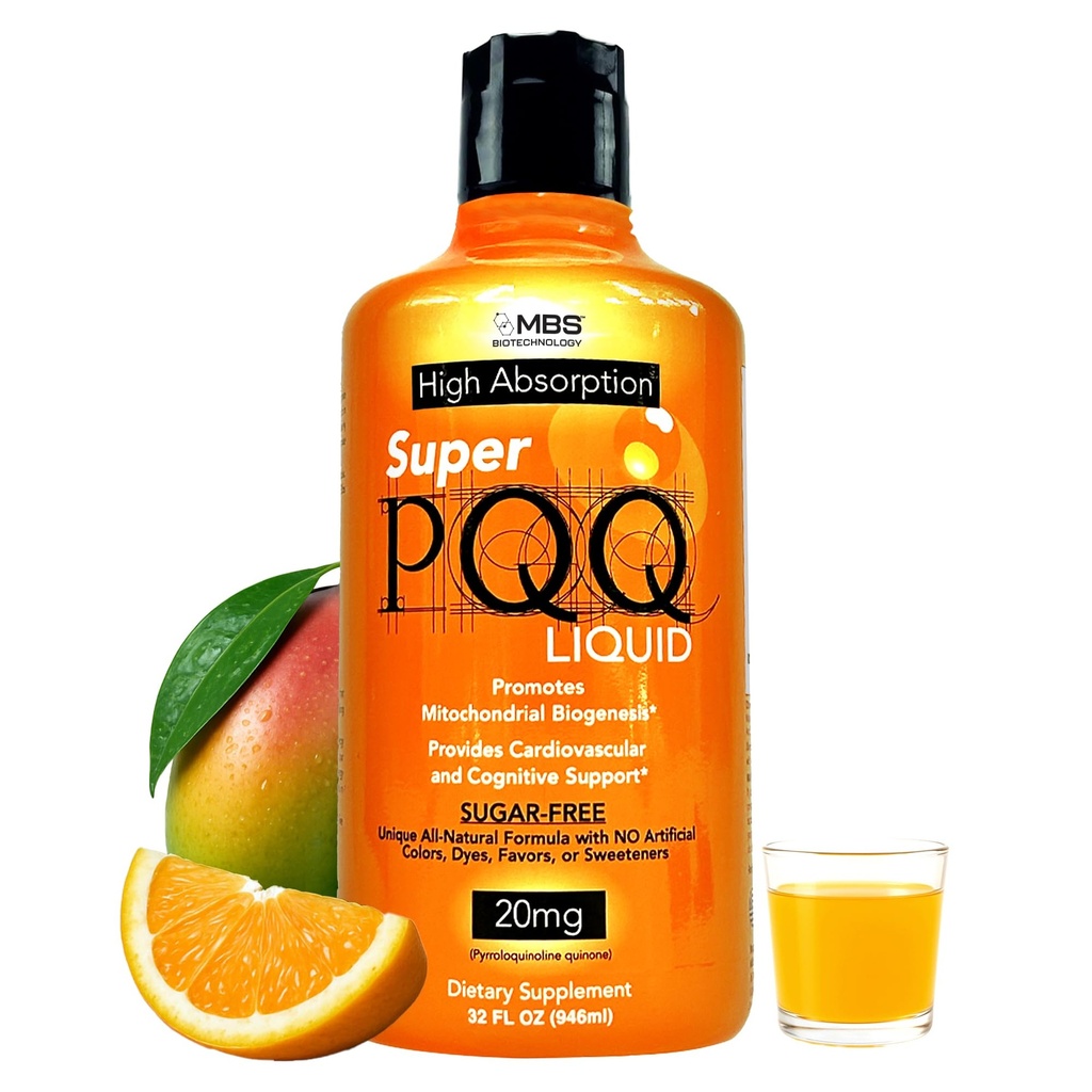 Mitogenese - Super PQQ Liquid - Zeer absorberende Pyrrolochinoline Quinone 20 Milligram, Beste vloeibare PQQ voor Mitochondriale Biogenese, Ondersteunt Hart Gezondheid, Cognitieve Functie en Geestelijke Focus