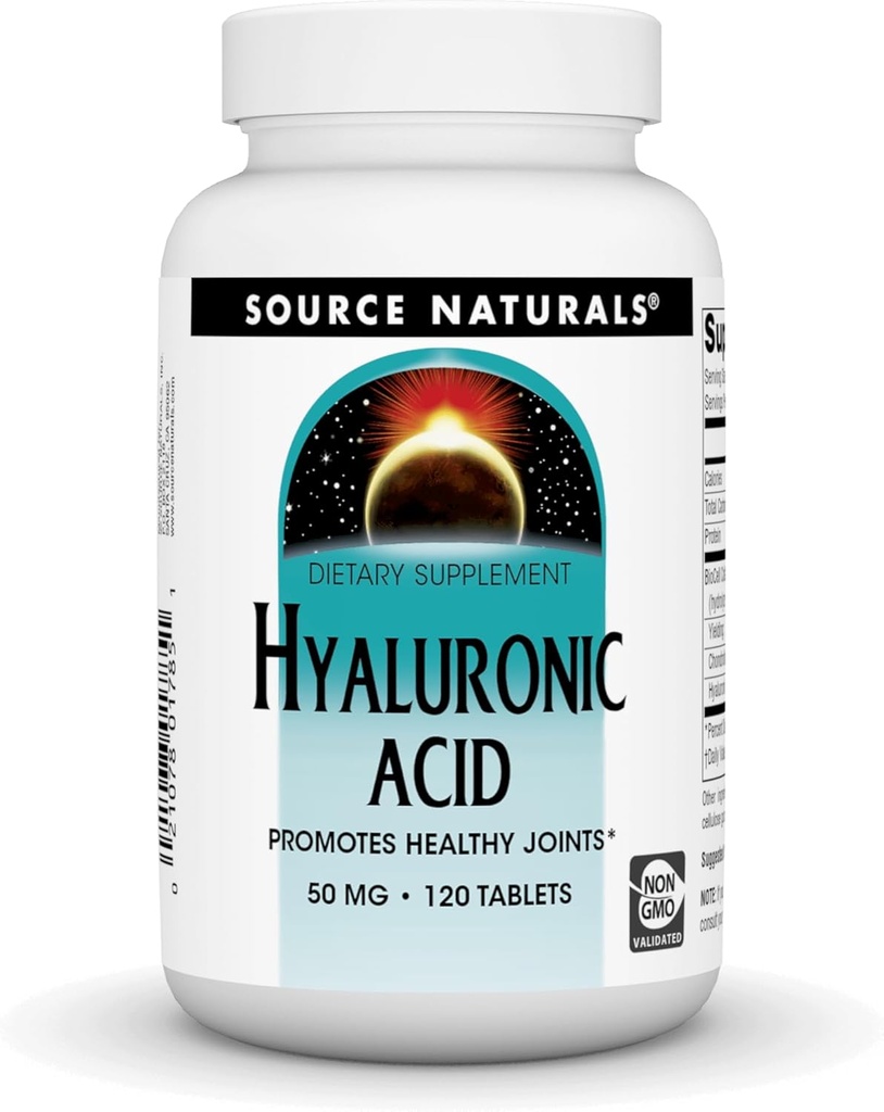 Bron Naturals Hyaluronzuur, 50mg, 120 tabletten
