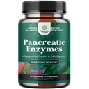 Pancreatrische digestieve enzymen Digestie voor Gut Health - Pancreatrische digestieve enzymen voor vrouwen en mannen met Protease, Lipase & Amylase - Bloating, Maaggezondheid, Vet, Carb & Proteïne - 60 Tel.
