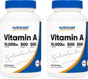 Nutricost Vitamine A 10.000 IE, 500 Softgels (2 flessen)