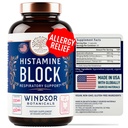 Histamine Blocker for Allergies - Quercetin, Stinging Nettle Flavonoids Natural Antihistamin Tablets - Allergie Relief Supplements & Antihistaminica voor volwassenen - 60 Vegan Histamine Block Capsules