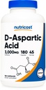 Nutricost D-Aspartic Acid (DAA) Capsules 3000 mg per portie (180 capsules) - Non-GMO
