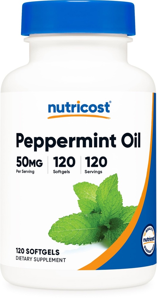 Nutricost Pepermuntolie Softgels (120 SFG) (50 MG) - Glutenvrij, derde partij getest en GGO-vrij