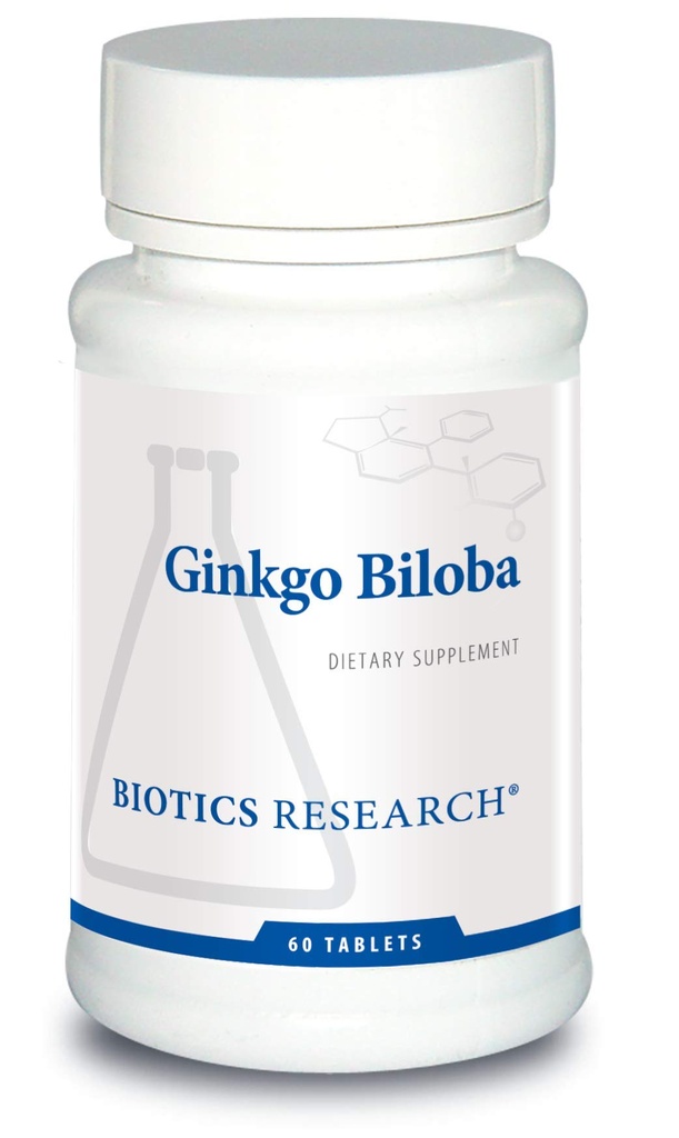 Biotica Onderzoek Ginkgo Biloba Gestandaardiseerd 24% Ginkgo Biloba Procent Extract, Hersensupplement, Nootrope, Focus, Energie, Geheugen, Gezond Veroudering. 60 tabletten