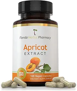 Florida Herbal Pharmacy, Abricot Supplement Capsules 10:1 (360 Capsules) 500 mg per capsule, 1000 mg Serving (verpakking van 3)