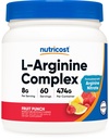 Nutricost L-Arginine Complex (Fruit Punch, 60 porties) - Glutenvrij, niet-GMO