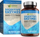 Vitamin Bounty Digestive Enzymes - Prebiotics with 18 Enzymes, Digestive Enzymes for Women and Men, Digestion Supplement, Aid in Breaking Down Fats, Proteins, and Carbohydrates - 30 Capsules