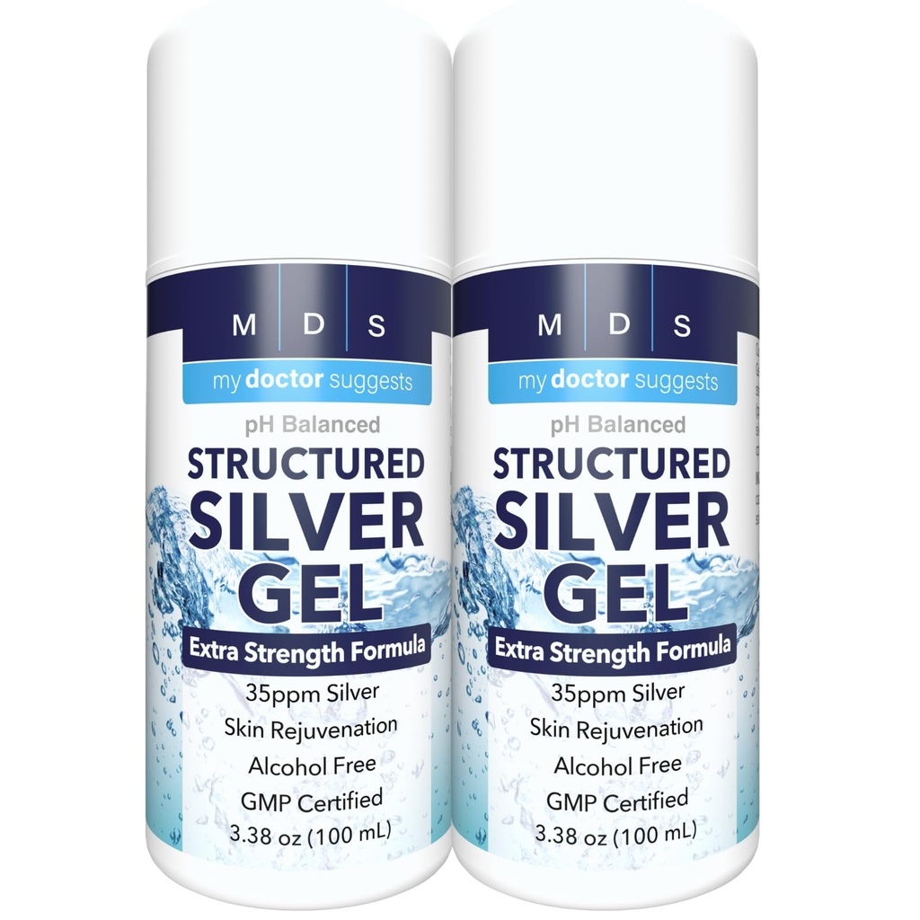 Collective Silver Gel Extra sterkte - 35ppm Geactiveerde Colloïdale Silver Gel voor maximale sterkte - Made in USA - Gestructureerde formule in een handige 2 Pack