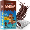 YUM-V'S - Kinderen Multivitamine Kauwbare Chocolade Beren - Multivitamine voor kinderen Supplement - 16 Vitaminen en Mineralen - Vitaminen Inclusief D, Zink, C, B Complex & Meer, 60 Telpakket van 1