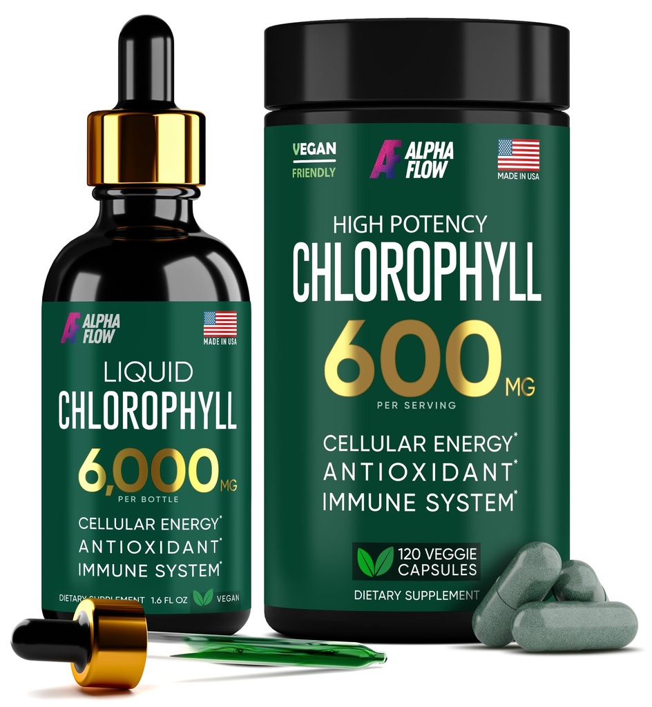 (Bundel) Liquid Chlorofyl Drops & Chlorofyl Capsules 