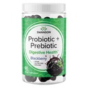 Swanson Probiotic + Prebiotic Gummies - Digestieve Ondersteuning Supplement Promoting Digestive function & Bowel Regularity - Helpt Immune Health - (BlackBerry, 60 Gummies)