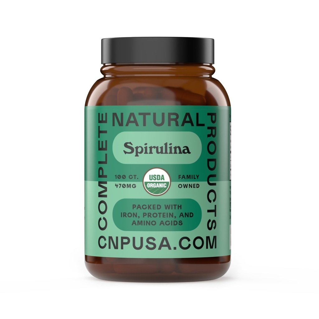 Pure Hawaiian Blue Green Spirulina Powder Capsules - 470mg Capsules 100 Pillen, Niet GGO, Natuurlijke