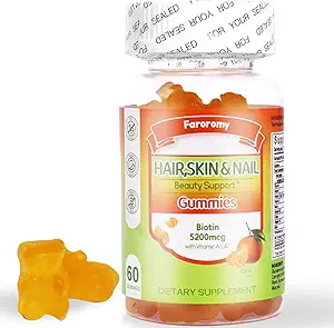 Multivitamine Gummies voor volwassen 5200mcg Biotine, Citrus Flavored Dagelijkse Multivitaminen met Vitaminen A, C, D3, E, B6 en B12, Zink-Skin, Haargroei, Over Gezondheid