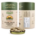 Gras Fed Bovine Organ Complex: lever, milt, nier, hart, pancreas (600 Mg per Organ per capsule), 3000 Mg per portie (30 porties)