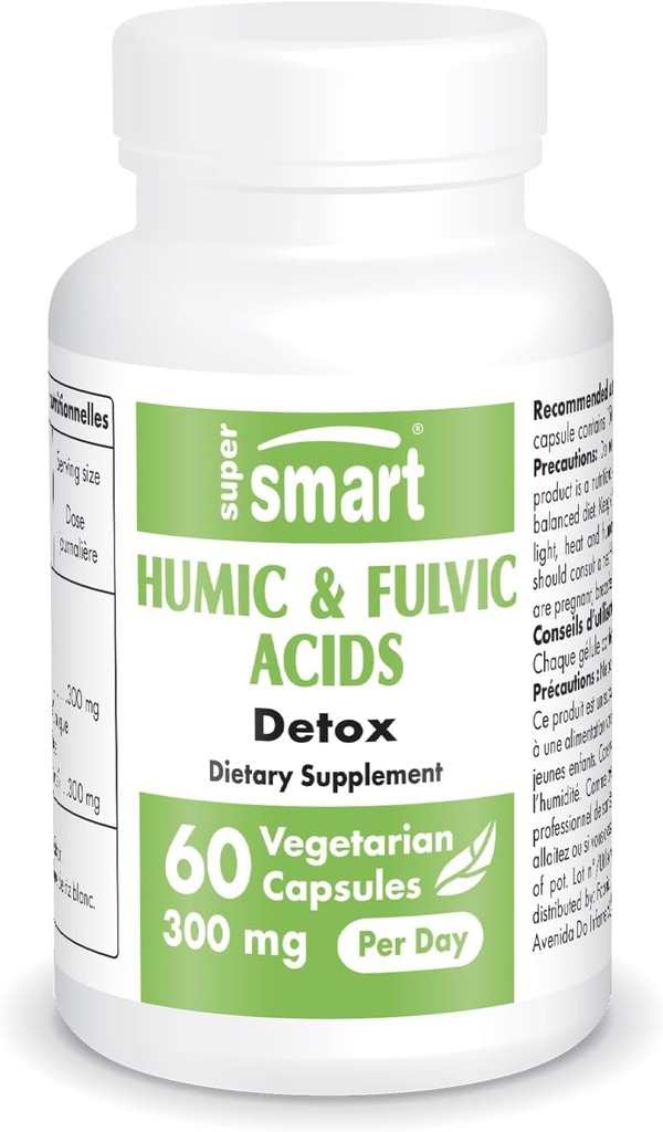 Supersmart - Humic and Fulvic Acid Supplement 300mg per dag (gepatenteerd en op hoge sterkte) - Fulvic Humic Mineral Blend 