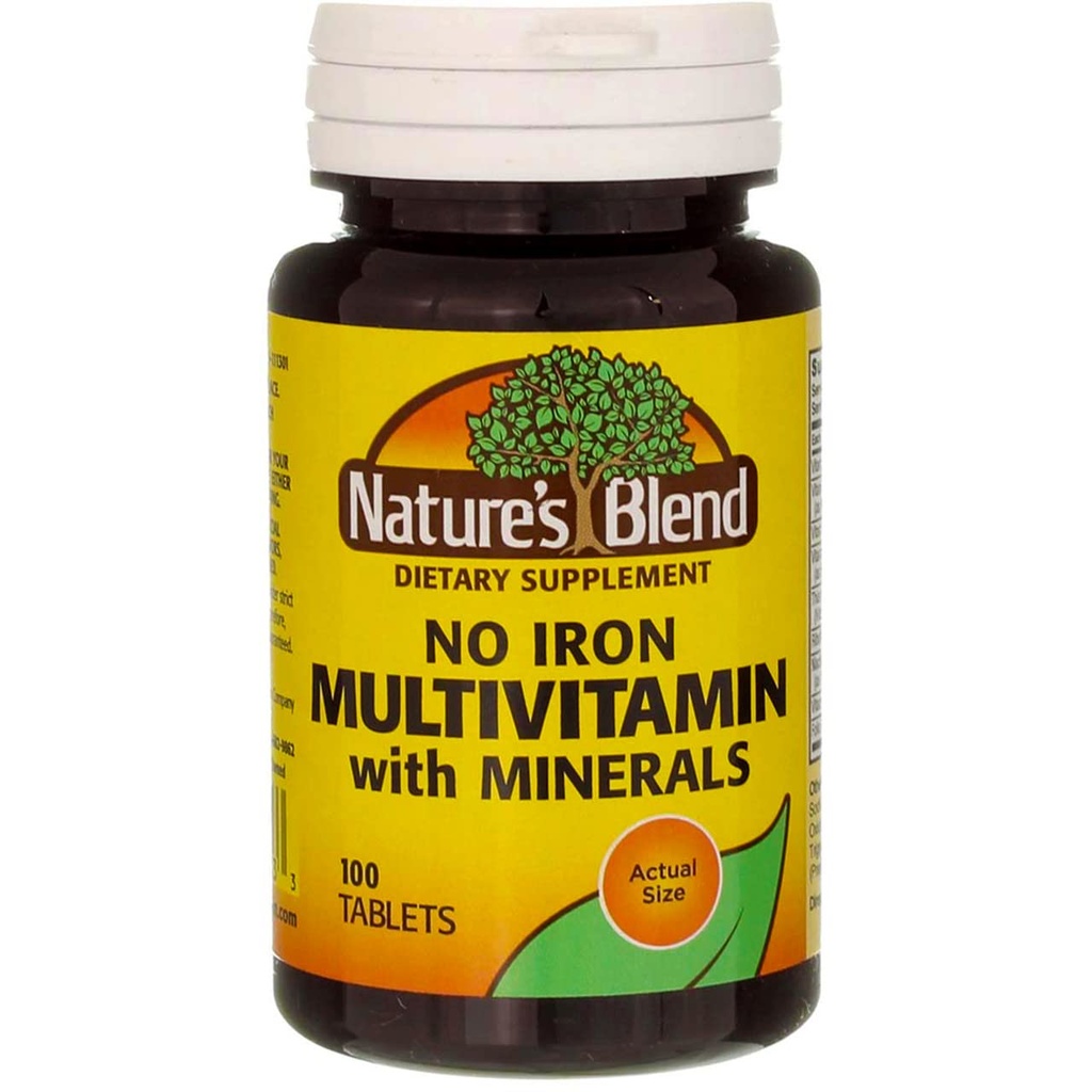 Nature's Blend Multiple Vitamin with Minerals No Iron 100 Tabs