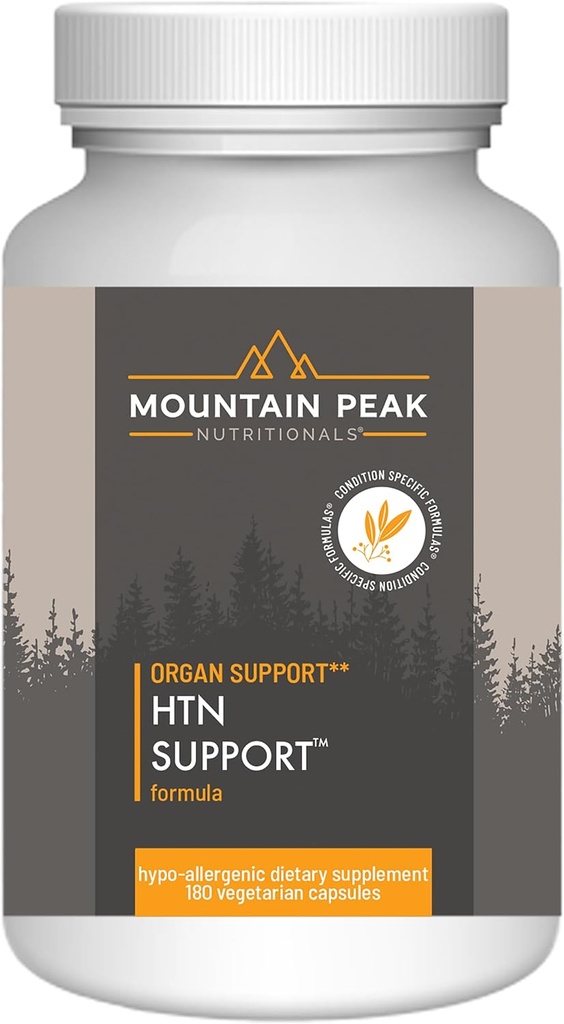 Mountain Peak Nutritionals HDN Support - Organ Supplement - Helpt bij het handhaven van gezonde bloeddruk en hart- en vaatstelsel - w/Rauwolfia & Magnesium - Hypoallergeen Dieetsupplement (180 Capsules)