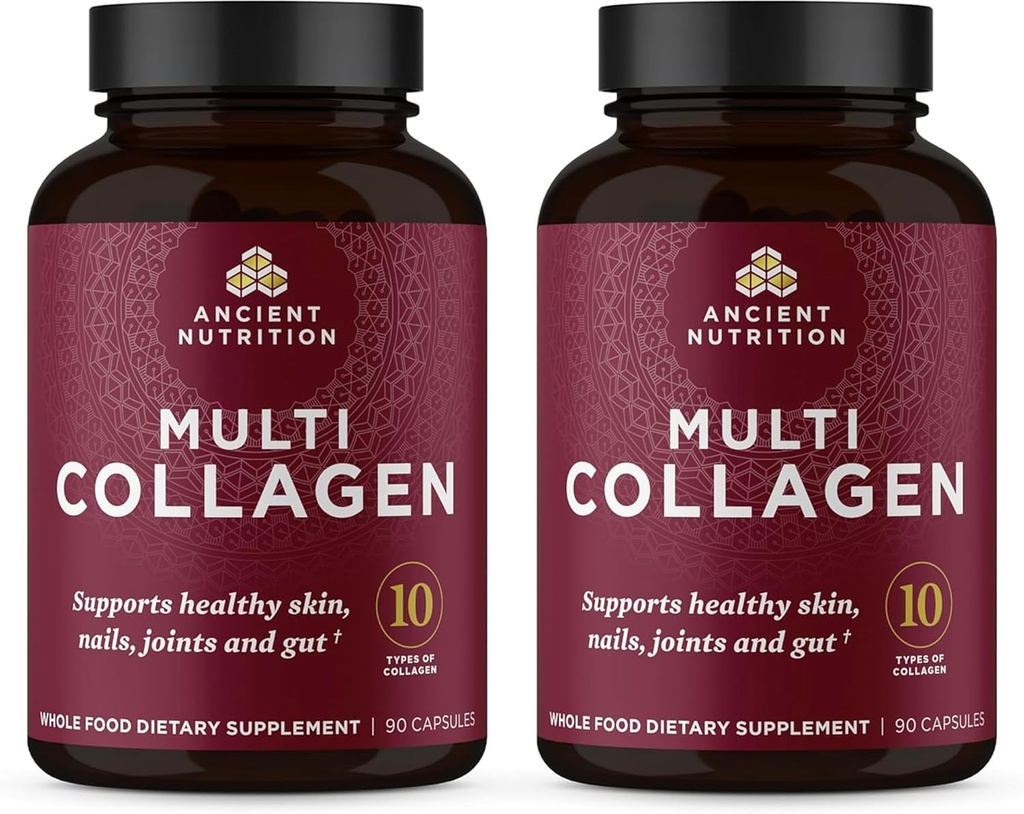 Oude Voeding Collageen Peptides Capsules Supplement, Gehydrolyseerde Collageen Pillen voor vrouwen & Mannen, Ondersteunt gezonde huid & Nails, Gut Health & Gezamenlijke Ondersteuning, Krimp-ingepakt 90 Count Bundle (2 Pack)