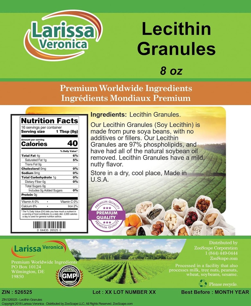 Lecithine Granulaat (8 oz, ZIN: 526525) - 2 verpakkingen