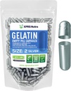 XPRS Nutra Maat 2 Lege Capsules - 100 Telle Lege Gelatine Capsules - Pillen DIY Capsule Vulling - Pure Bovine Pill Gel Caps for Do-It-Yourself Supplements (Zilver)
