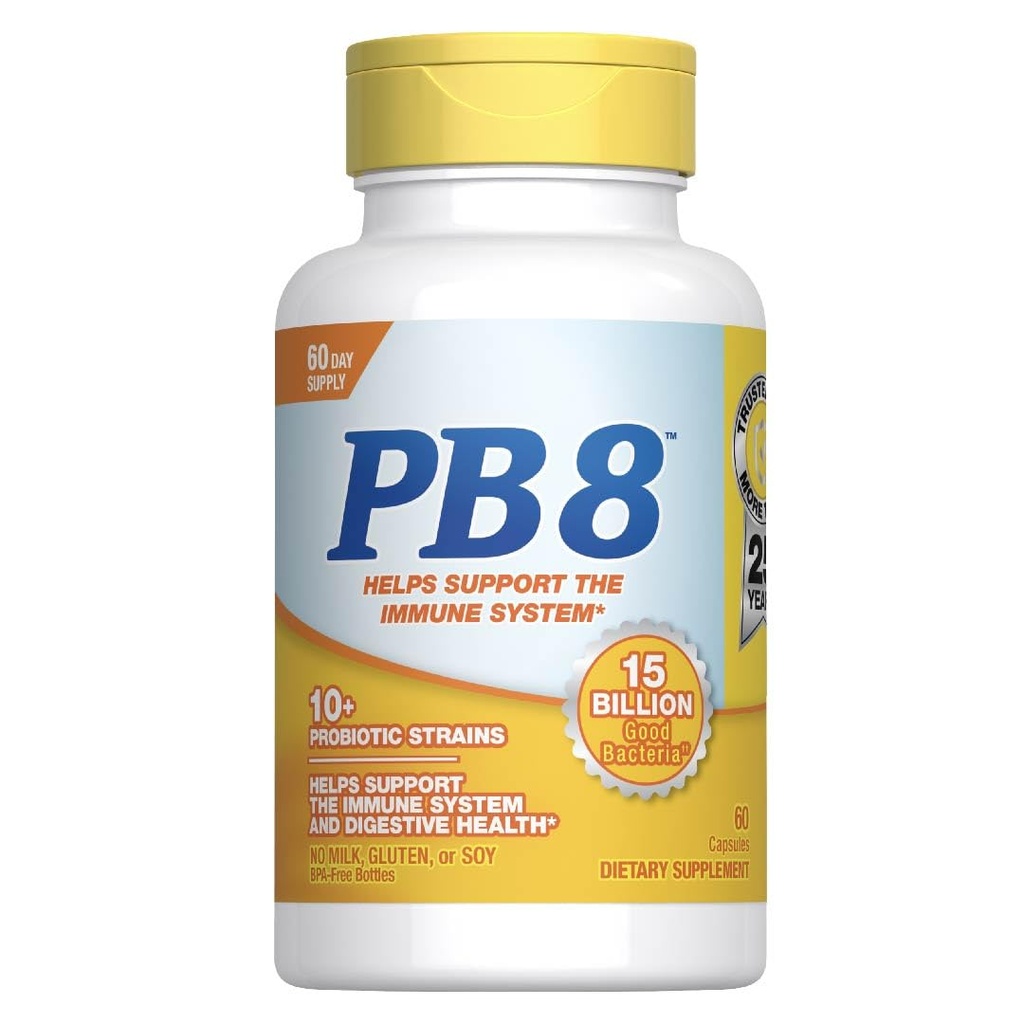 Voeding Nu PB 8 Probiotische Immuunsysteem en Digestieve Ondersteuning* Dieetsupplement, 60 Tellen