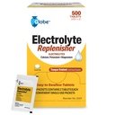 Globe Electrolyte Replacement Tablets for Rapid Hydration & Oefening Recovery (500 Tablets, 250 Packets of 2) voor atleten, wandelen en sporten, Travel Packets with Key Nutrients for Optimal Endurance