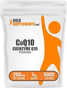 BulkSupplements.com Co-enzym Q10 Poeder - Co-enzym Q10 200mg Supplement, Voedingssupplement - Glutenvrij, 200mg per portie, 1kg (2,2 lbs) (verpakking van 1)