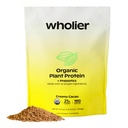 wholier Organic Plant Protein + Prebiotics. Clean Vegan Protein. 21 gram eiwit. 14 Real Plant Ingrediënten. Prebiotic Fiber. Geen natuurlijke smaken, Gums of Fillers. Creamy Cacao (1 lb. 4 oz.)