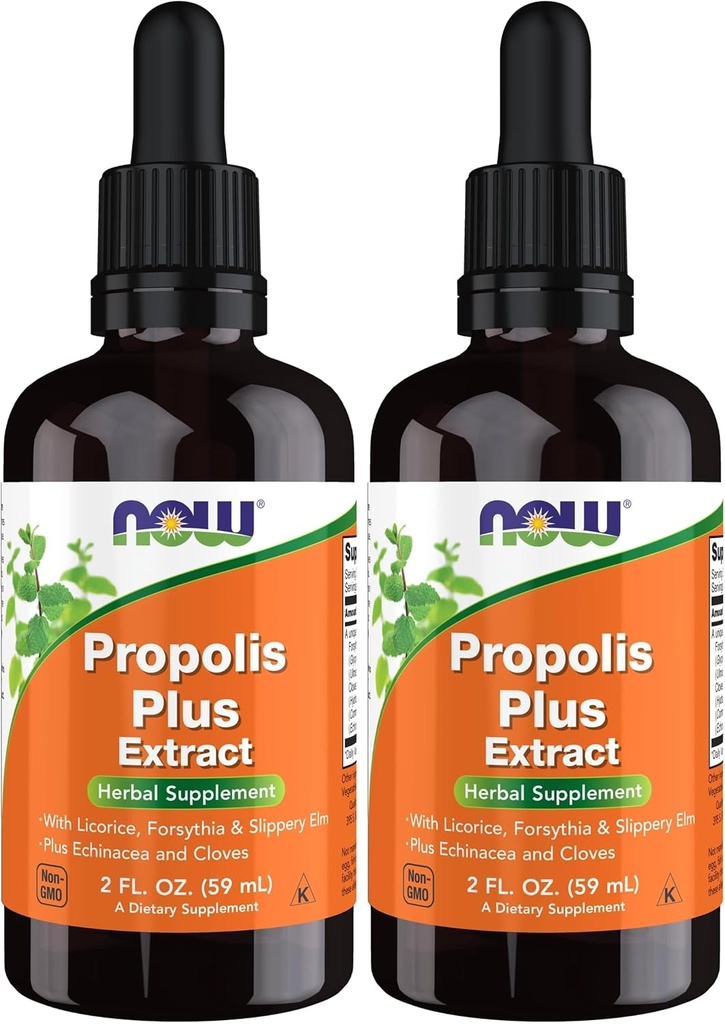 NU Supplementen, Propolis Plus Extract vloeistof met druppel, kruidensupplement, 2-Ounce (verpakking van 2)