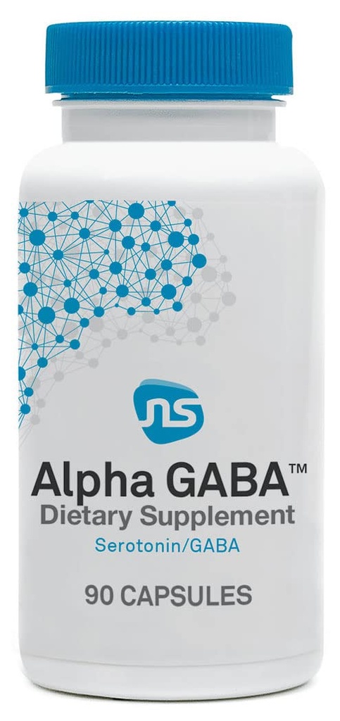 NeuroScience Alpha GABA Supplement - Niet-Drowsy Kalmte Hulp met Vitamine B6, Lemon Balm, Sensoril Ashwagandha & L Theanine Supplement - Help kalmeren angst, dag of nacht (90 capsules)