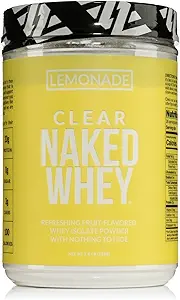 Naked Clear Whey Protein Isolaat, Limonade Proteïne Poeder Isolaat, Geen Gmos of kunstmatige zoetstoffen, Glutenvrij, Sojavrij - 28 porties