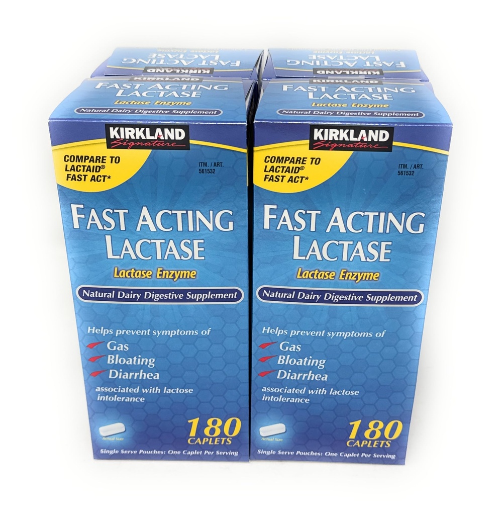 Kirkland handtekening snelwerkende lactase, (4 Pack) 720 caplets