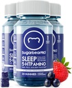 Sugarbear Sleep Gummy 3 maanden Supply, Extra Strength Melatonine 6mg, voor mannen & vrouwen, Vegan Vitamine B6, L-Theanine, 5 HTP, Valeriaan, Slaaphulp voor volwassenen & tieners, Gecertificeerde Kosher, Halal, Cruelty-Free