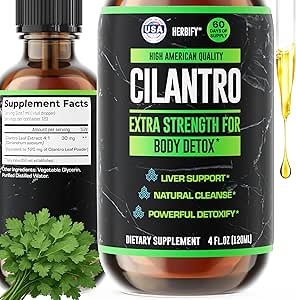 HERBIFY Cilantro Tinctuur - Herbal Cilantro Supplement voor Detox - Rijke bron van antioxidanten - Ondersteunt hart en lichaam reiniging - Made in USA - Cilantro Extract 4 Fl Oz