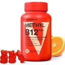 Vitamine B12 D3 Vegan Gummies - 90 Tel I 1000 MCG Methyl B12 & 5000 IE Vitamine D Gummy Kauwbare Supplementen voor volwassenen en kinderen - Immune Health & Daily Energy Boost - Non-GMO, Orange