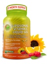 Liposomale Vitamine C Liquid Gel Capsules - 1100mg - Gemaakt met biologische Acerola Kersen, Hoge Potentie Vitamine C Liposomale Immuun Ondersteuning Supplement met verbeterde Absorptie & Biobeschikbaarheid - 120 telling