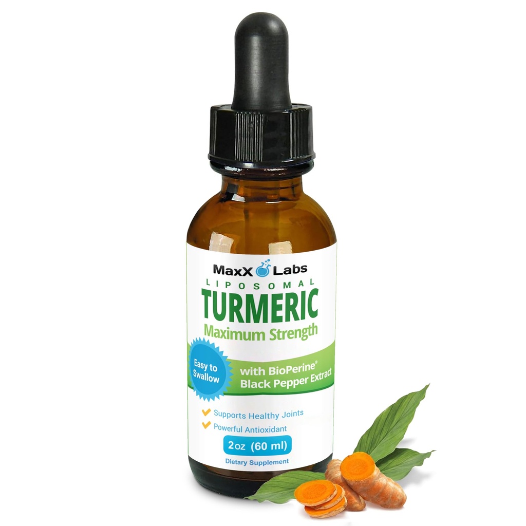 Kurkuma vloeibare supplementen - Kurkuma Curcumine met Black Pepper Extract - Hoogste Potency 800mg - Antioxidant - Tumeric Supplements w/Bioperine - Non-GMO - 2 Fl Oz