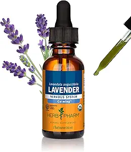 Herb Pharm Certified Biologische Lavendel Bloem Liquid Extract voor het kalmeren zenuwsysteem ondersteuning, 1 Fl Oz