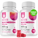 Magnesium Gummies Sugar-Free - Kalm Magnesium Supplement voor kinderen, Ondersteunt rustgevende slaap, Sugar-Free Magnesium Citrate Gummies voor kinderen en volwassenen (120 Tel.)